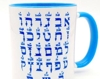 Hebrew Letters alphabet Giambattista Palatino - Coffee Mug