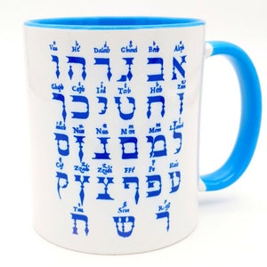 Alfabeto de letras hebreas Giambattista Palatino - Taza de café