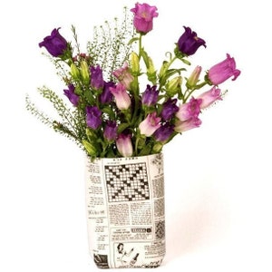 Retro Hebrew Newspaper Vase | Barbara Shaw Gifts