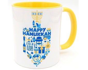 Hanukkah Dreidel Original Jewish Holiday Coffee or Tea Mug