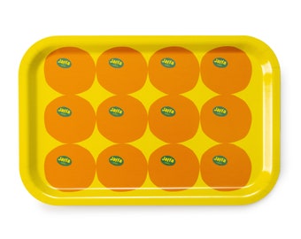 Jaffa Oranges design printed wooden serving tray