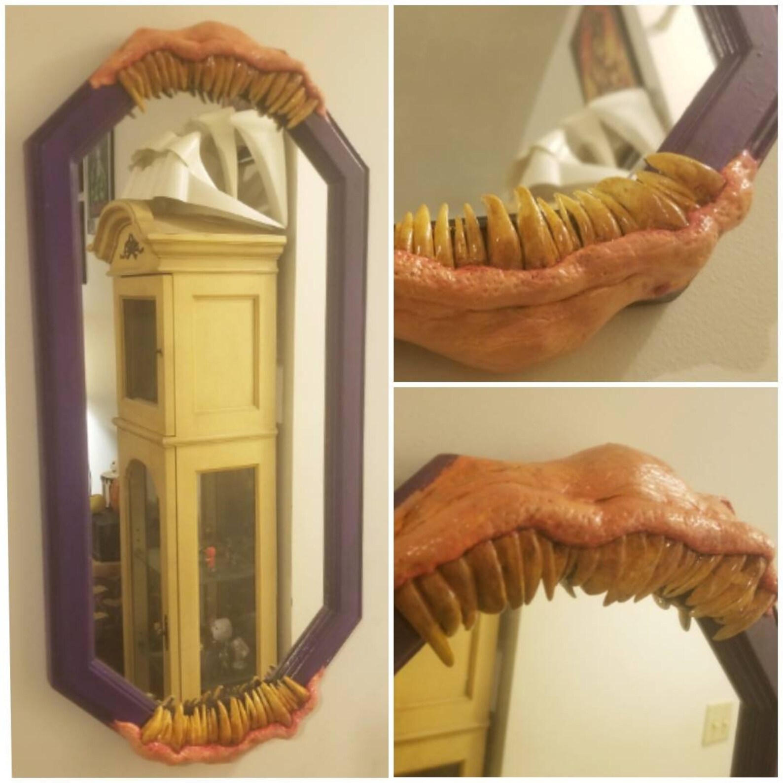 Monster Mirror custom sculpted mirror frame OOAK Etsy