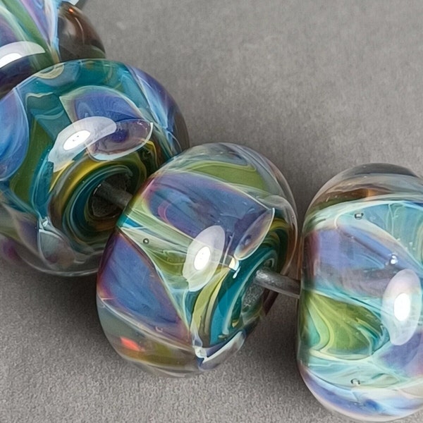 DanielsBeads Boro Lampwork Glass Bead Set (8) -Jewelry Supply SRA Hand Made Jewelry Making