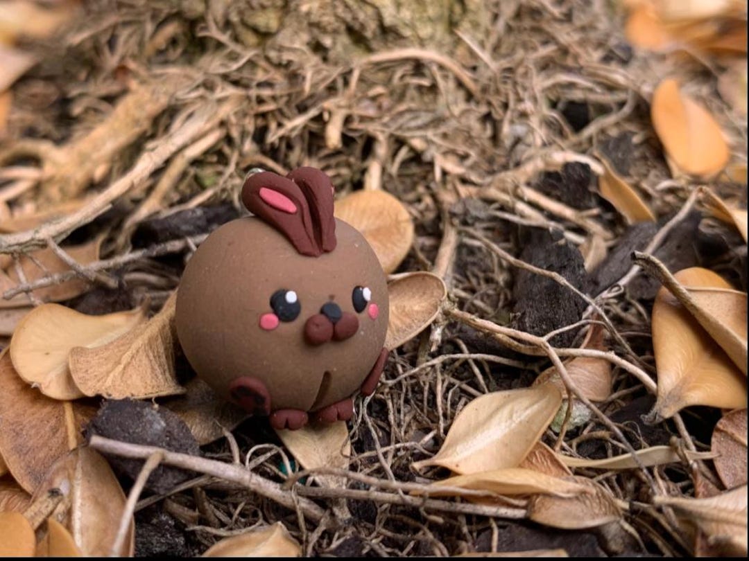 Bunny Cute “chocolate Brown Netherland Dwarf” Keychain/charm - Etsy