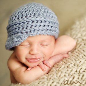 Crochet Pattern &quot;Lil Jackie Hat&quot; Baby-Adult sizes, simple crochet hat for boys and girls Active