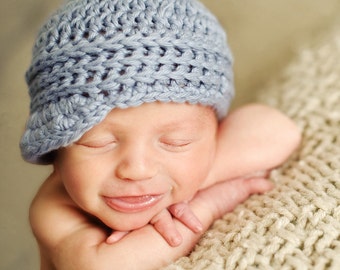 Crochet Pattern "Lil Jackie Hat" Baby-Adult sizes, simple crochet hat for boys and girls Active