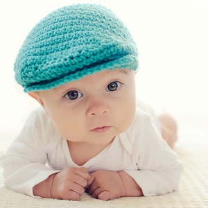 Newsboy Hat Crochet Pattern Seamus Scally Cap Child Sizes image 1