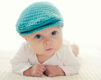 Newsboy Hat Crochet Pattern "Seamus Scally Cap" Child Sizes