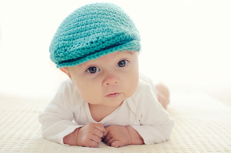 Newsboy Hat Crochet Pattern Seamus Scally Cap Child Sizes image 1