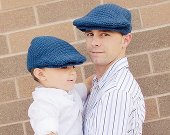 Newsboy Hat Crochet Pattern "Seamus Scally Cap" ADULT SIZES