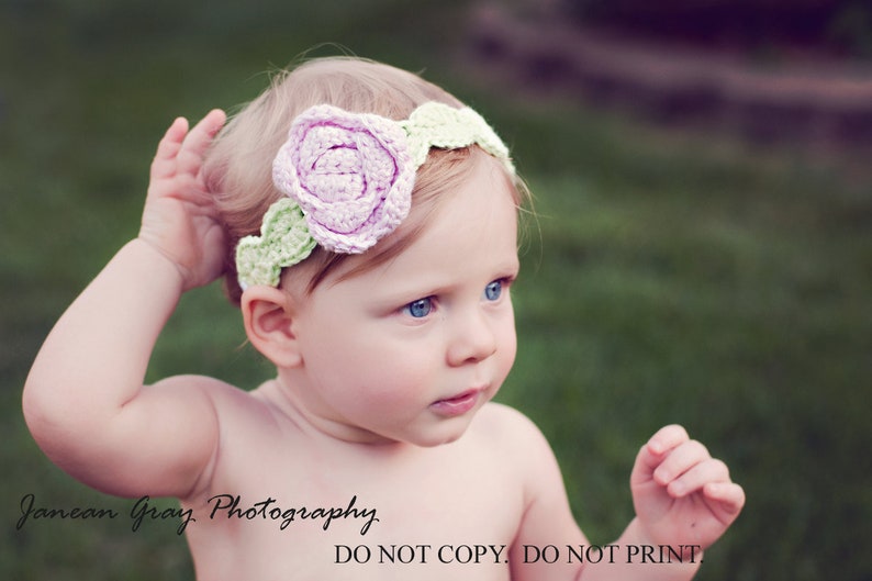 Headband Crochet Pattern rosie Wreath Sizes Baby - Etsy