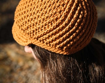 Crochet Pattern &quot;Pinwheel Newsboy Cap&quot; Baby-Adult sizes, spiral design brimmed hat