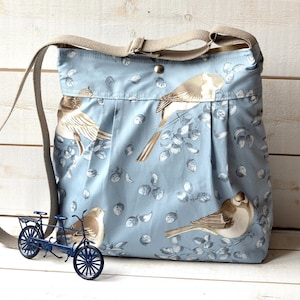 Birds Blue Topaz Diaper bag, Crossbody bag , Spring bag, New mom gift  IKABAGS 2 way