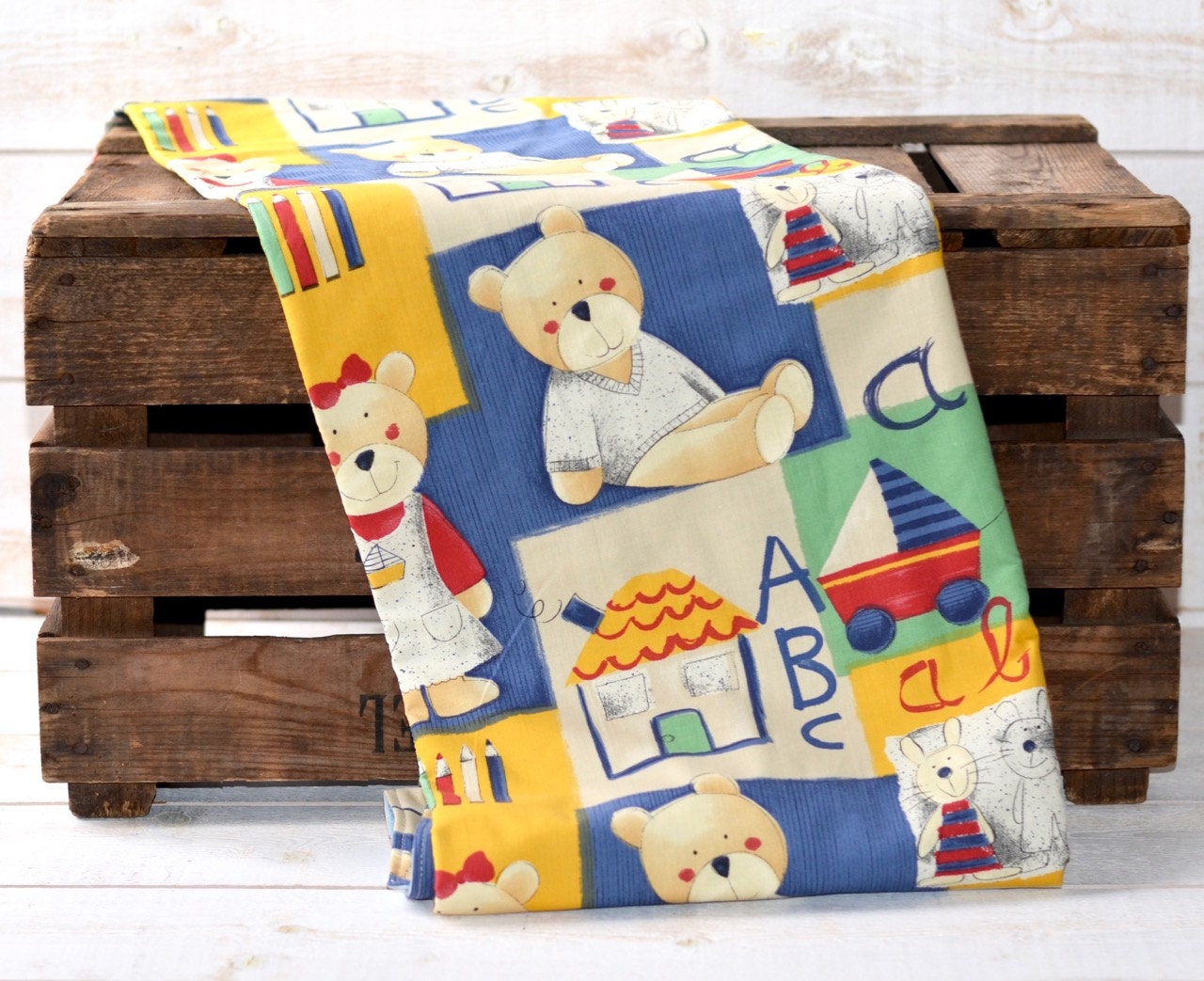 Couverture Pour Bébé Durable, Couverture de Noël, en Coton Écologique, Poussette, Ours Peluche, Cade