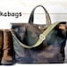 Camouflage Canvas tote bag , Waxed canvas tote , Back to school bag, Messenger bag, Diaper bag, Valentine day gift, Gift for her, Travel bag 