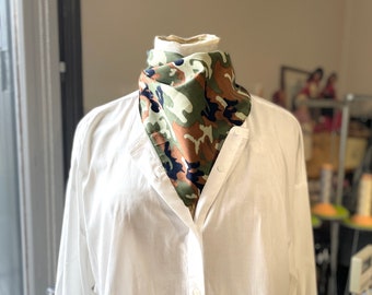 Best seller Limited Edition CAMO scarves, Fall accessories LA LUNE Scarves , vintage inspired style French scarf