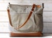 Large Waxed Canvas Bag with Leather bottom and Adjustable Strap  IKABAGS 