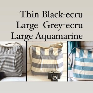 Crossbody Diaper bag, Baby boy diaper bag New mom gift, Striped bag ikabags, Gray striped bag ikabags 3 way image 7