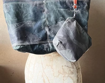 Mejora de cremallera para bolso tote o plisado de lona encerada IKABAGS
