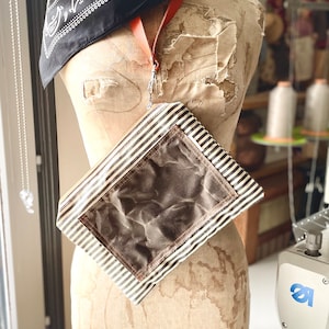 Bolsa utilitária grande de lona encerada, bolsa de viagem, bolsa utilitária, bolsa de cosméticos, presente para viajante, bolsa clutch, presente para namorado, presente para pai