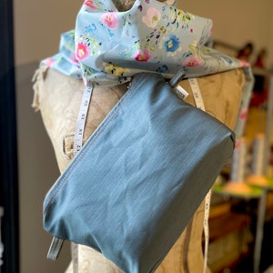 Bolso con cremallera de tela JEAN AZUL DE LUJO, bolso de cosméticos, bolso de viaje, bolso utilitario, regalo para viajero, regalo para novio, regalo para mejor amigo