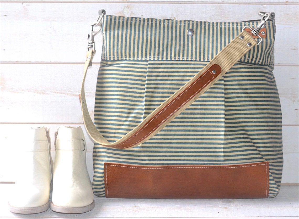 Waxed canvas bag Diaper bag Messenger bag Stockholm Robin Etsy