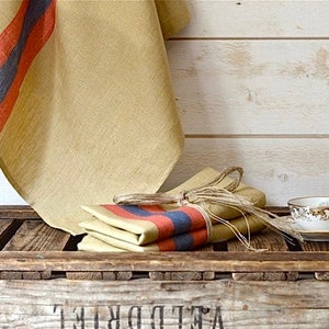 Tea towel, Linen kitchen towel,  Linen tea towels, Sustainable gift, Striped towels, Hostess gift, Housewarming gift