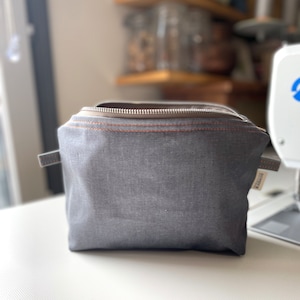 Bolso unisex con cremallera de tela JEAN GRIS DE LUJO, bolsa de viaje, bolsa utilitaria, regalo para viajeros, regalo para novio