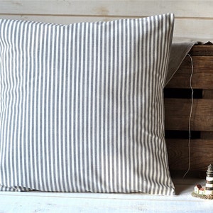 Striped pillow cover decorative pillow Eco friendly Gift Under 50 stripe home image 1