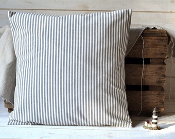 Striped pillow cover decorative  pillow Eco friendly Gift Under 50 stripe home