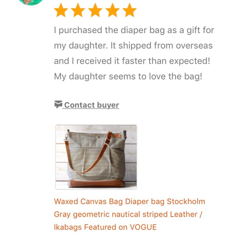 Large Waxed Canvas Bag with Leather bottom and Adjustable Strap IKABAGS image 7