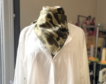 Best seller Camouflage scarves or hair accessories , vintage inspired style French scarf