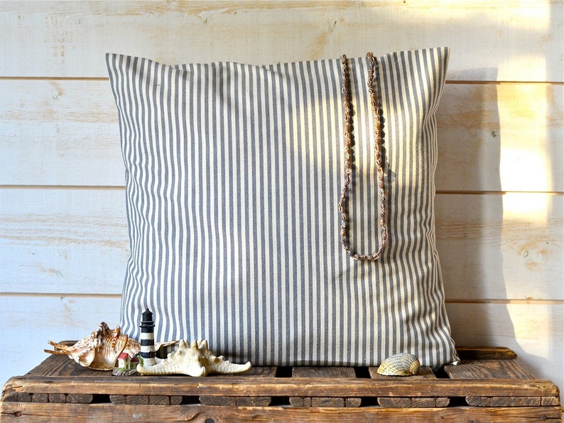 Striped pillow cover decorative pillow Eco friendly Gift Under 50 stripe home image 2