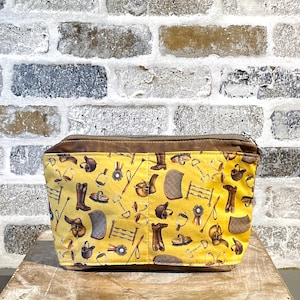 Bolsa con cremallera de lona encerada marrón tostado de HORSES, bolsa utilitaria, bolsa de viaje, bolsa de cosméticos, bolsa de pasaporte para guardar cosméticos, regalo para viajeros