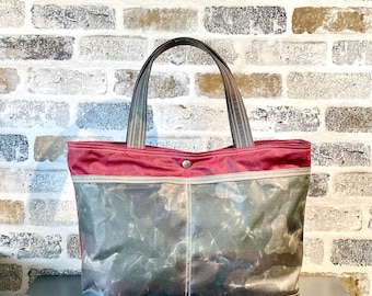 Bordeaux Gewachste Canvas Einkaufstasche: Camo Taschen, handgemachte tägliche Handtasche