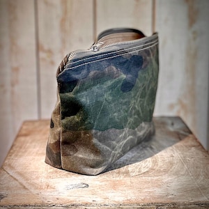 Pochette militaire en toile avec fermeture éclair, trousse de toilette, pochette pour homme, pochette camouflage, pochette en toile cirée avec fermeture éclair, pochette de voyage, cadeau pour papa IKABAGS
