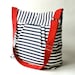 STOCKHOLM Blue Sapphire Crossbody Diaper bag, Wife Gift , Beach bag , Nautical striped bag, Shoulder bag  IKABAGS 3 WAY 