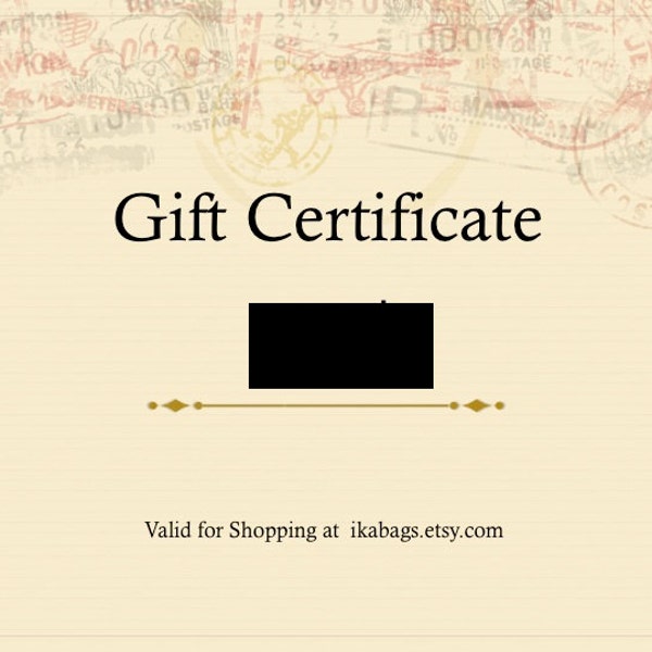 Gift Cards / Gift Certificate from Paris IKABAGS