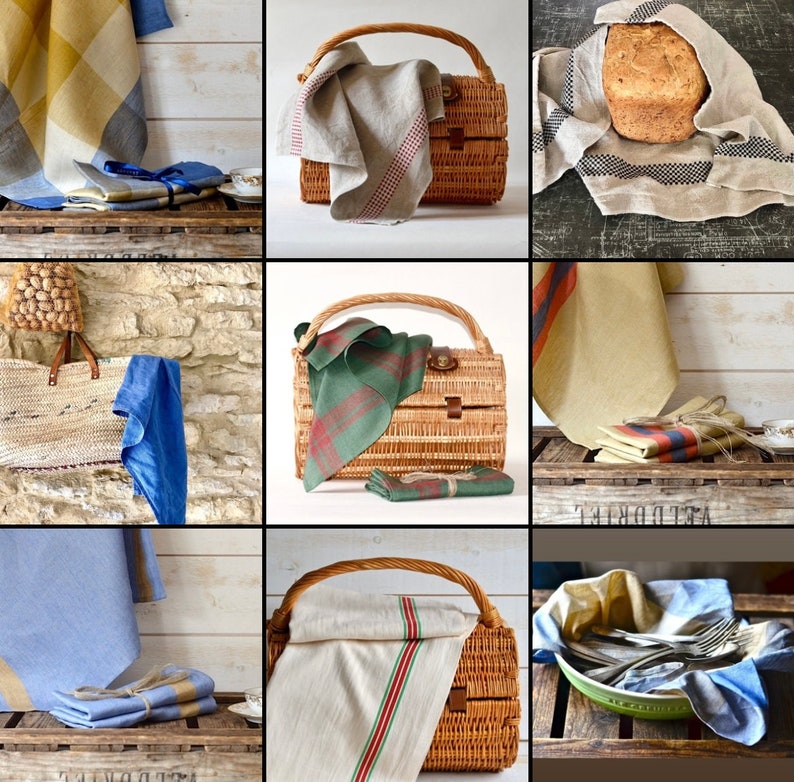 Linen kitchen towel, Linen dish towel, Linen tea towels, Dish towels,Emerald Green towel,Hostess gift,Housewarming gift image 4