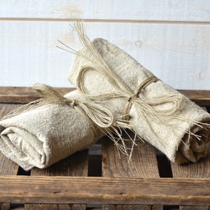 Naturel linen tea towels French country, hostess gifts, shabby chic kitchen towels, torchon, eco friendly, image 2