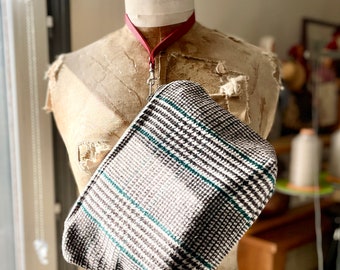 Bolsa con cremallera de lana personalizada o bolsa con cremallera de lona encerada, estuche para lápices, bolsa de viaje - ikabags