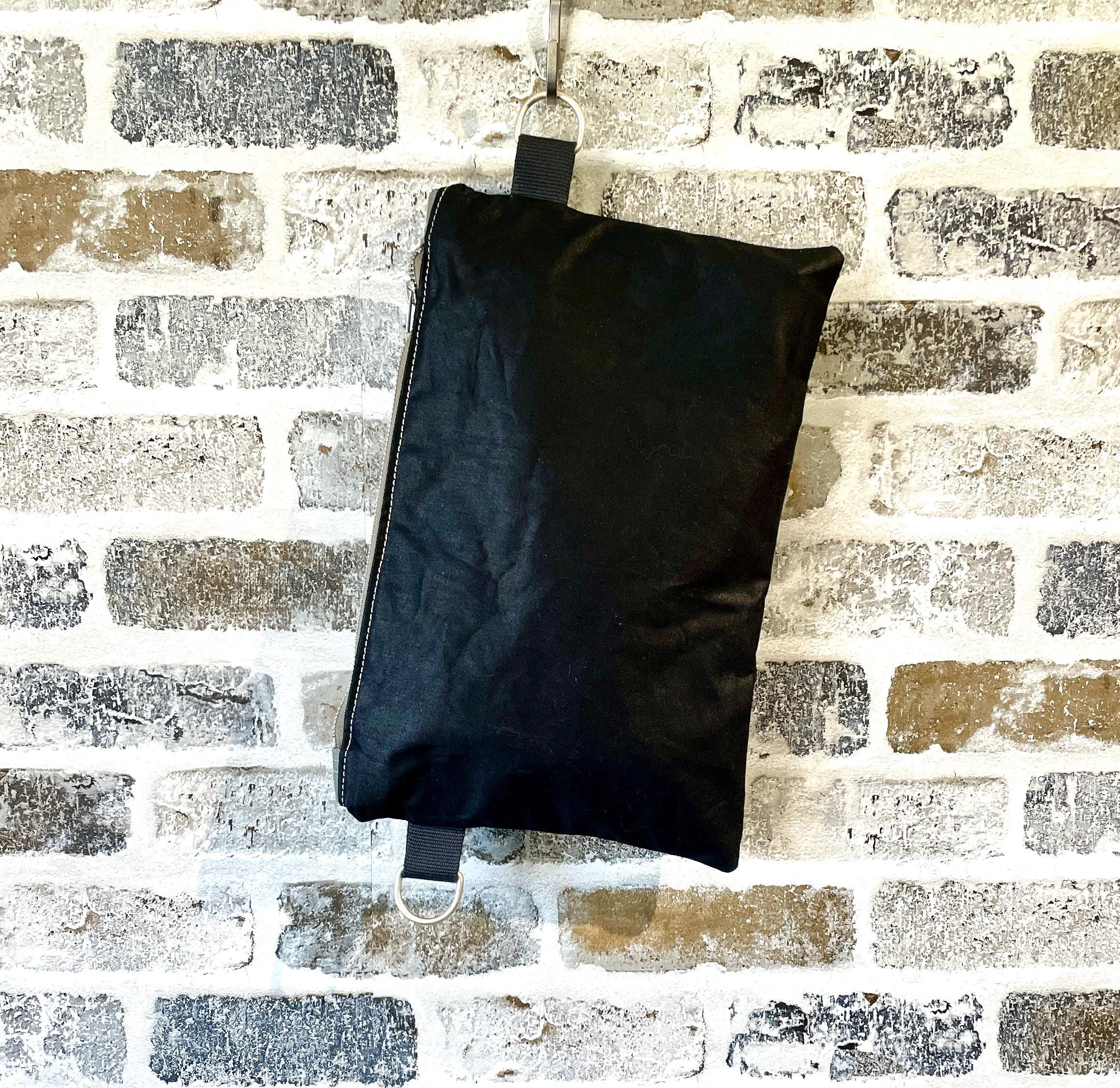 Pochette ZAPA Paris Toile Cirée Noire - Chaînette Métal, Très Bon état, Occasion