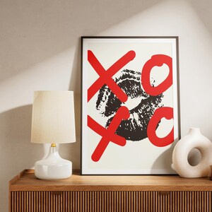 More Amor Por Favor, XOXO Poster, Arredamento soggiorno alla moda, Carte da gioco, Citazione Arte estetica, Carino, Regalo Arte da parete Download digitale 1 stampa