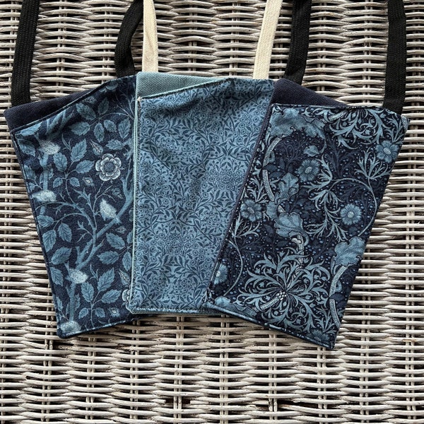 NEW!  William Morris Blues Hanging Fabric Lanyard Pouch for Sunglasses or Smart Phone, Lanyard, Travel Accessory, Hands Free Phone Lanyard