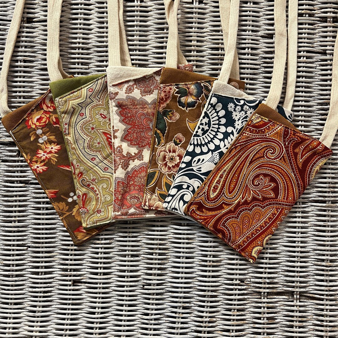 Paisley & Patterns Hanging Fabric Lanyard Pouch for Sunglasses or Smart ...