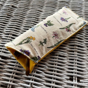 SM. Gardening & Old-Fashioned Labels Fabric Reading Glasses Case, Sm. Eyeglasses, Travel Accessory, Glasses Case, Glasses Pouch, Small Gift image 8