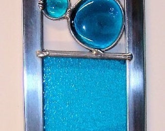 Stained Glass Suncatcher Color Strip – Zinc Frame, Colorful Glass Globs