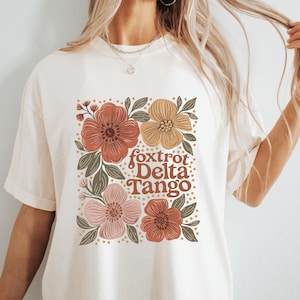 Subtle Anti Trump Shirt, Comfort Colors Floral F*ck Trump Tee, FDT Flower Shirt, Democrat Shirt, Feminist TShirt, Political Protest Tee