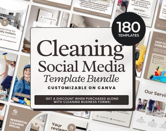 Cleaning Business Instagram Templates | Cleaning Service Instagram Post | Commercial Cleaning Template | Cleaning Social Media Post & Story