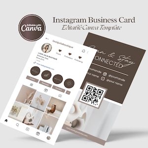Instagram Business Card, Editable Esthetician Templates, Ig Business Card, Skincare Template, Social Media Template, Qr Code Business Card